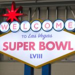 February 4, 2024;  Las Vegas, Nevada, USA;  A Las Vegas Super Bowl 58 welcome at the team arrival at Harry Reid International Airport.  Mandatory Credit: Kirby Lee-USA TODAY Sports