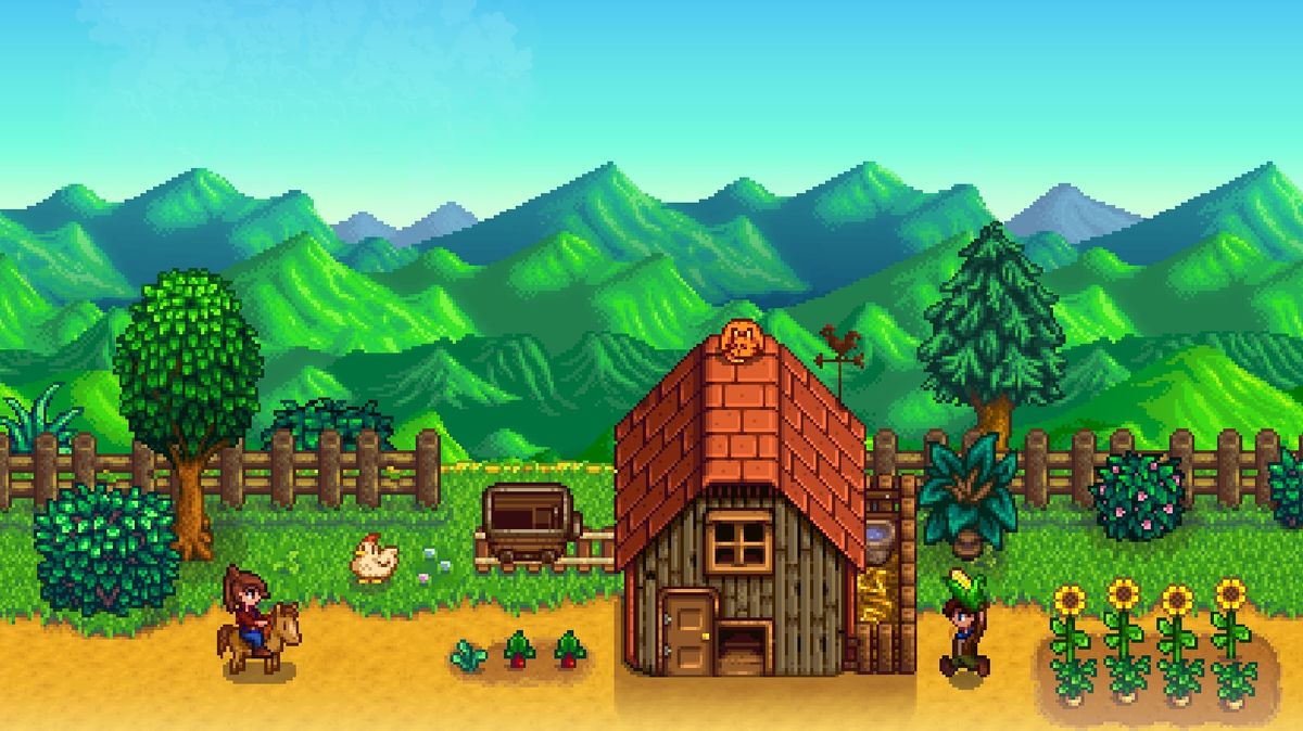 Eric Barone drops the biggest Stardew Valley 1.6 update patch note yet: A new Meadowlands farm type with 'chewy blue grass that animals love' and some bonus chickens too